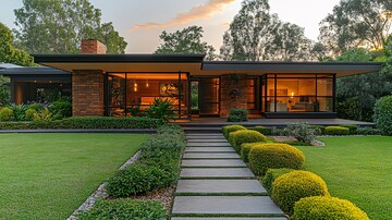 现代住宅前院夏日3