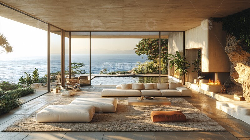 高清大图下载【趣麦麦图】现代海岸住宅外观1