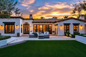 西班牙风格住宅前视图3