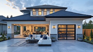 蓝顶白墙房屋封面照3