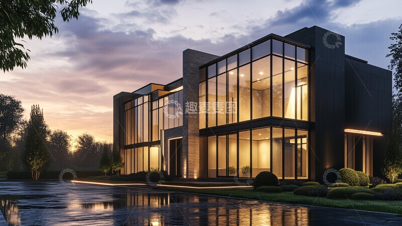 高清大图下载【趣麦麦图】豪华别墅前景观