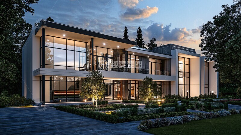 高清大图下载【趣麦麦图】豪华别墅前景观3