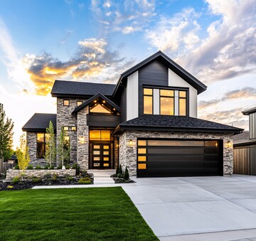 石外墙双层车库住宅3