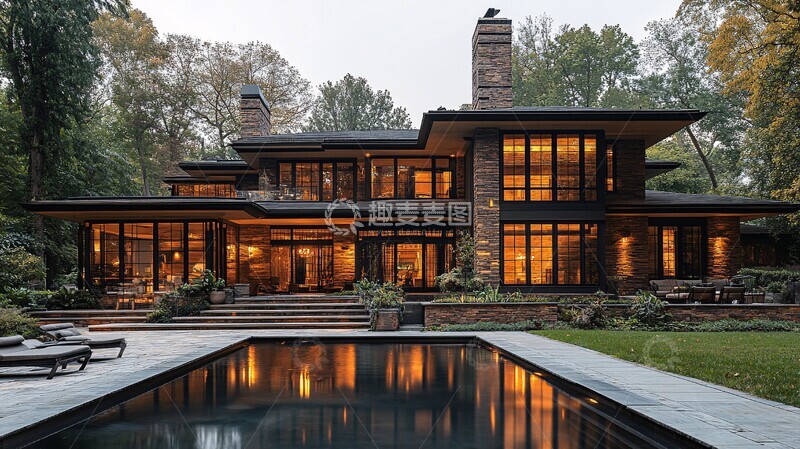 高清大图下载【趣麦麦图】豪华住宅街区景2