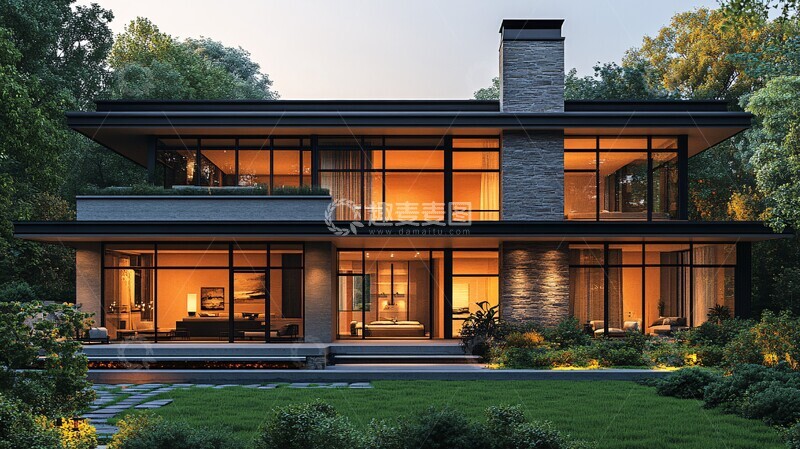 高清大图下载【趣麦麦图】现代工艺住宅外观5