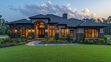 现代豪华住宅屋顶