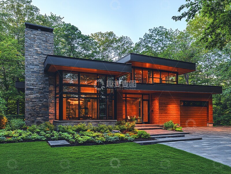 高清大图下载【趣麦麦图】现代豪宅外景3