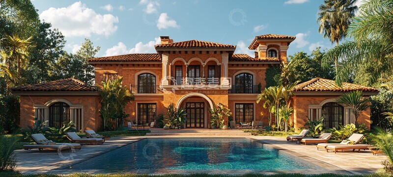 高清大图下载【趣麦麦图】西班牙风格住宅2