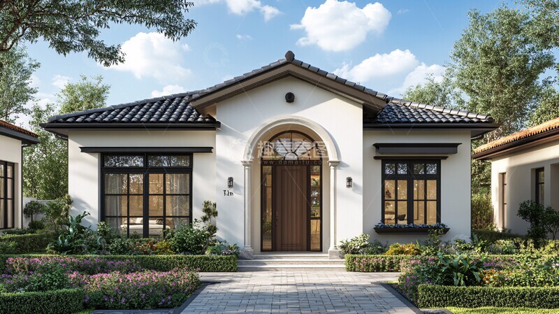 高清大图下载【趣麦麦图】白色小楼外景2