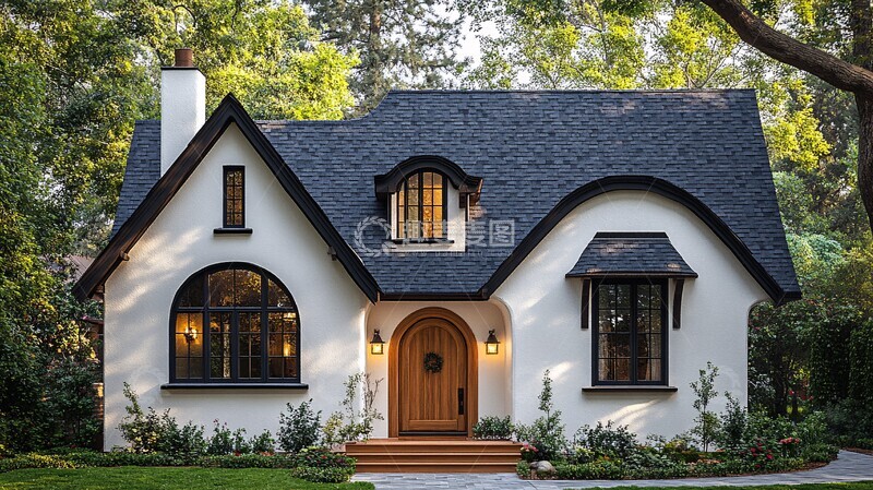 高清大图下载【趣麦麦图】白色小楼外景1
