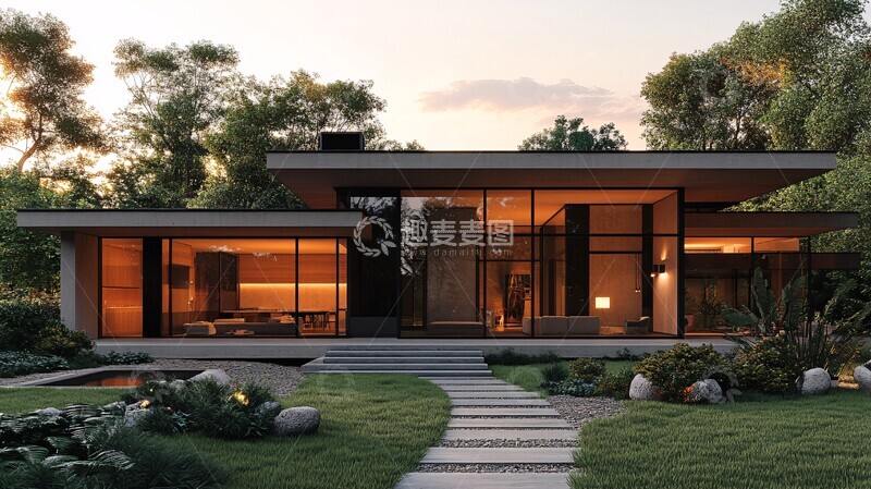 高清大图下载【趣麦麦图】现代住宅与自然景观3