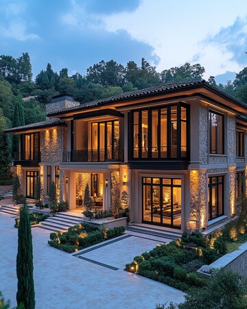 现代豪宅全景图1