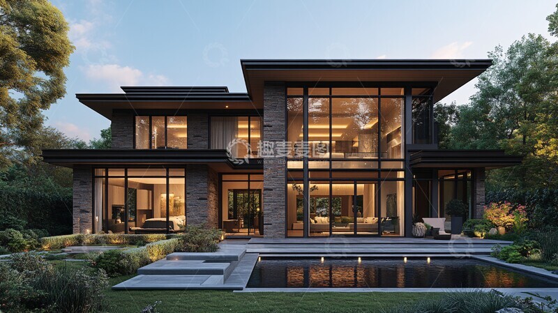 高清大图下载【趣麦麦图】现代工艺住宅外观6