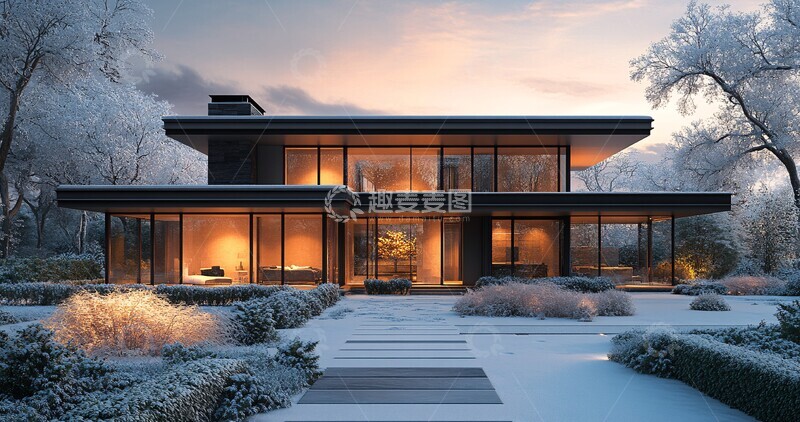高清大图下载【趣麦麦图】冬日安全居所2