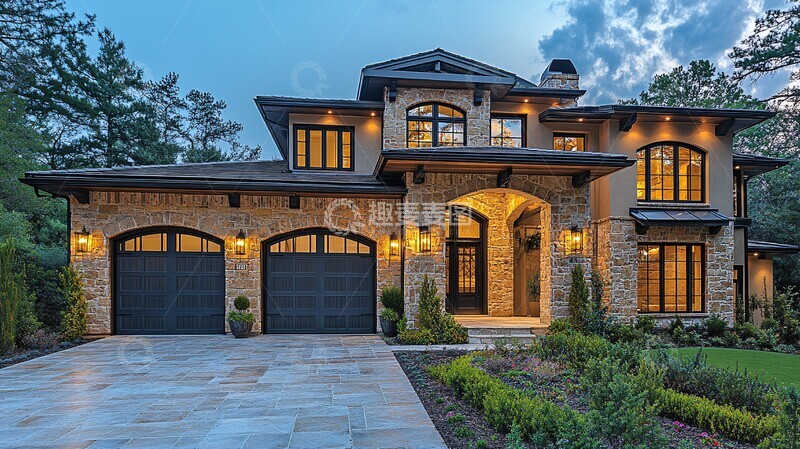 高清大图下载【趣麦麦图】-山间木石别墅3