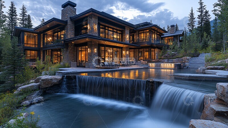 高清大图下载【趣麦麦图】梦幻豪宅外景1