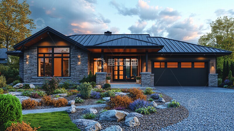 高清大图下载【趣麦麦图】现代工匠风格住宅10