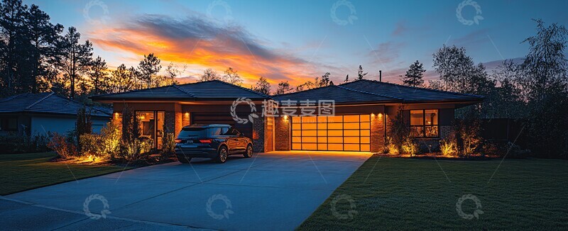 高清大图下载【趣麦麦图】灯光车库与车道2