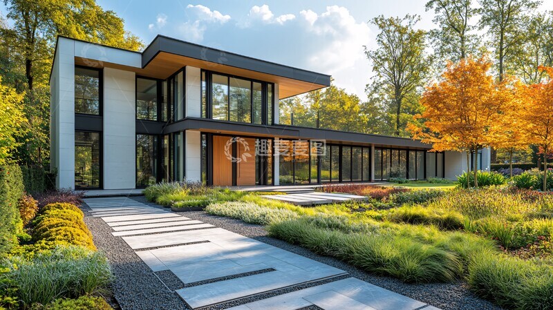 高清大图下载【趣麦麦图】混凝土别墅外观3