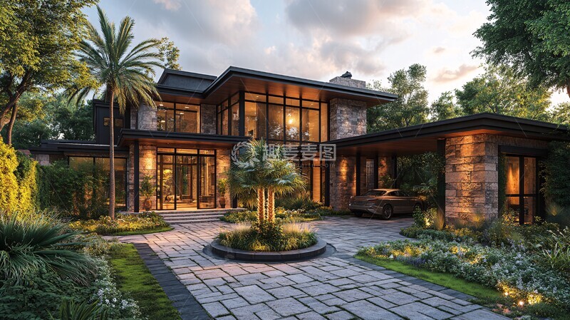 高清大图下载【趣麦麦图】大型现代住宅外观3