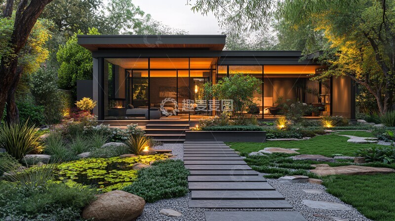 高清大图下载【趣麦麦图】木径花园入口1