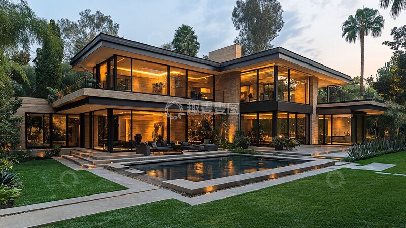 高清大图下载【趣麦麦图】超现代豪华住宅外观3