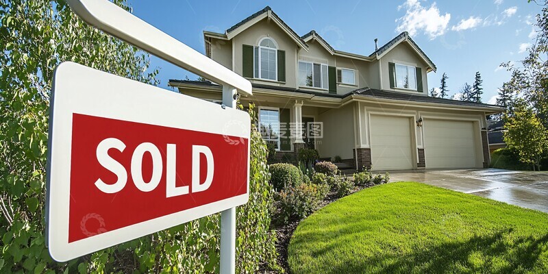 高清大图下载【趣麦麦图】大房子前挂售牌3