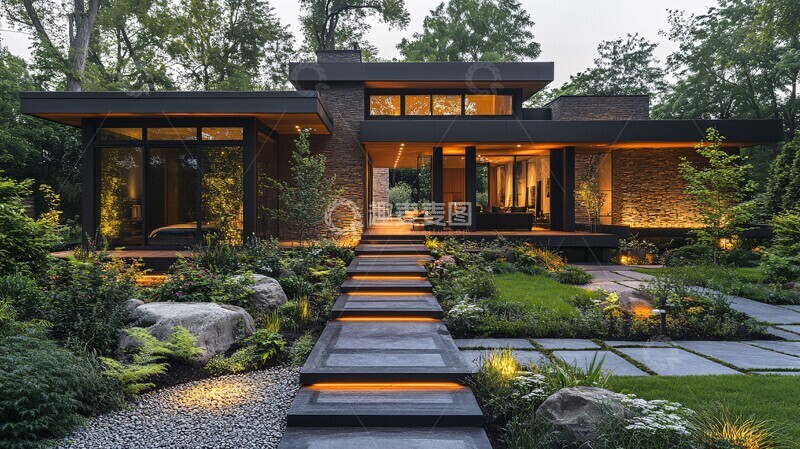 高清大图下载【趣麦麦图】木径花园入口2