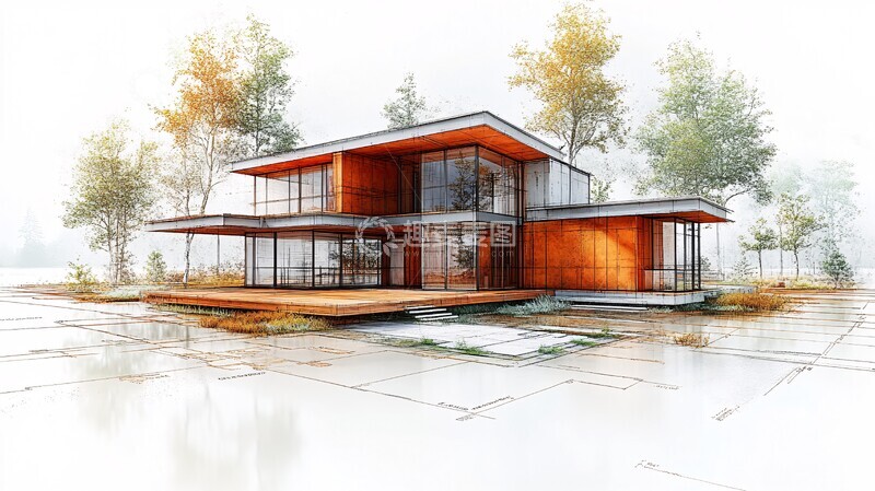 高清大图下载【趣麦麦图】现代房屋结构3