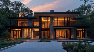 现代豪宅正门景观3