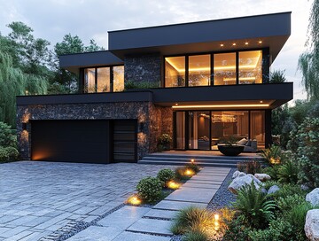 欧洲现代别墅车库2