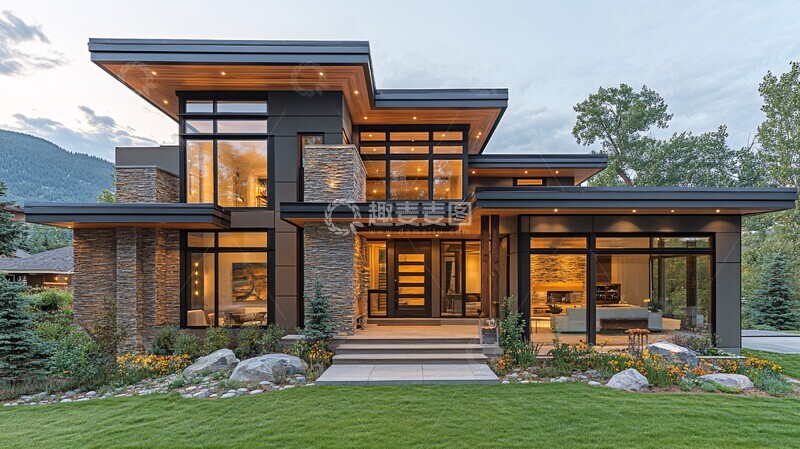 高清大图下载【趣麦麦图】现代住宅外观12