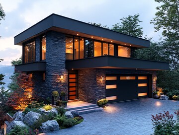 欧洲现代别墅车库3