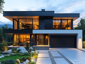 欧洲现代别墅车库1