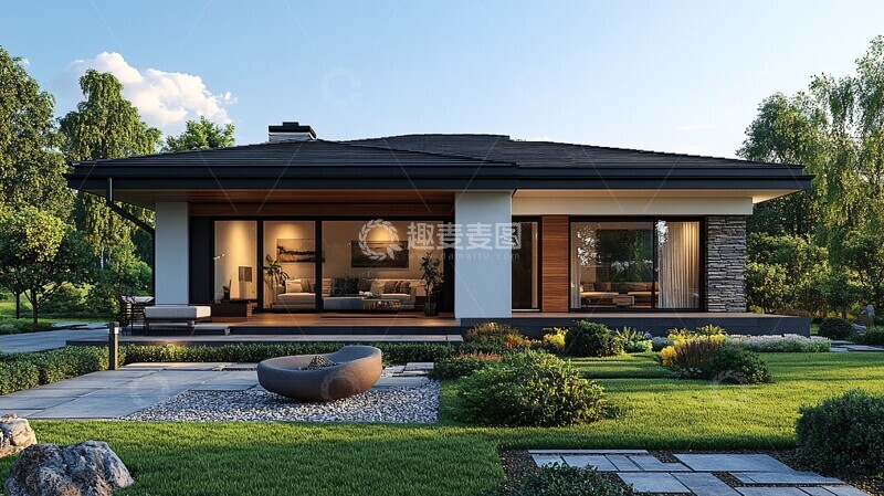 高清大图下载【趣麦麦图】现代简约别墅外观12