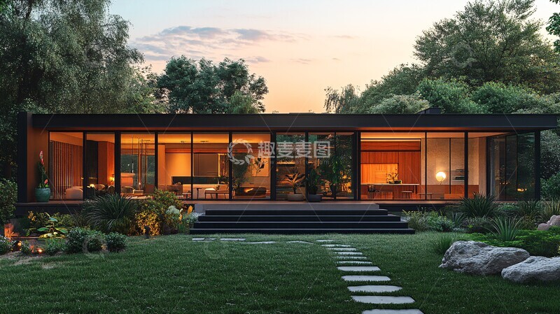 高清大图下载【趣麦麦图】大窗厨房卫浴绿景3