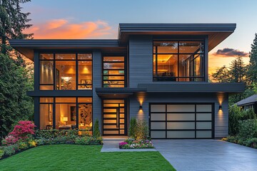 灰板白边双层住宅3