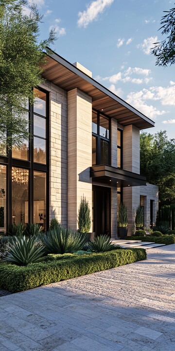 石木结合现代外墙3