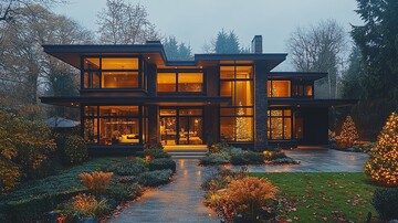 黑色窗户圣诞装饰2