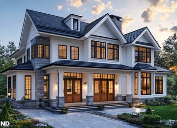 白墙灰瓦双层农舍2