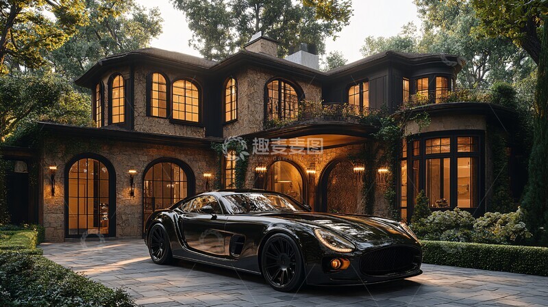 高清大图下载【趣麦麦图】-豪宅与豪车豪宅豪车车道2