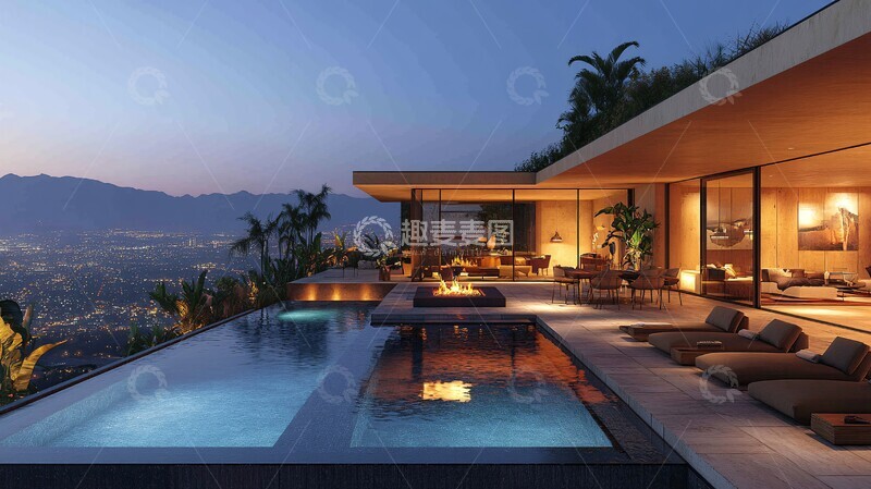 高清大图下载【趣麦麦图】屋顶露台休闲区4