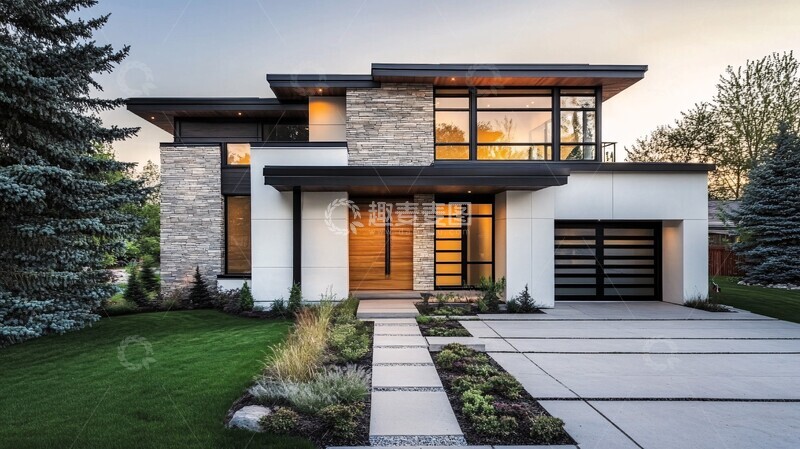 高清大图下载【趣麦麦图】自然石材立面设计2