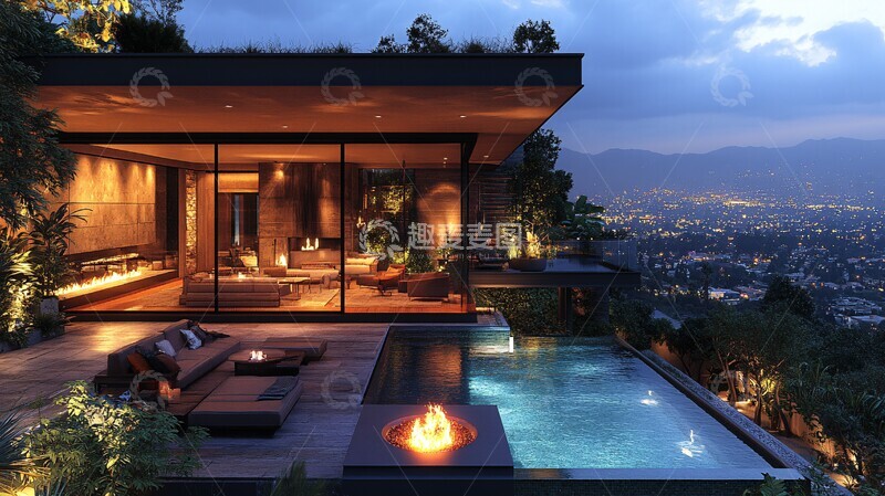 高清大图下载【趣麦麦图】屋顶露台休闲区2