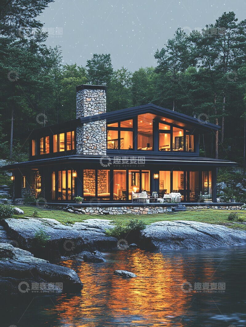 高清大图下载【趣麦麦图】斯堪的纳维亚风格豪宅2