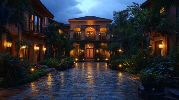 欧式别墅庭院照明3