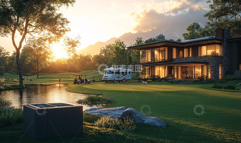 高清大图下载【趣麦麦图】高尔夫草坪上的生活1