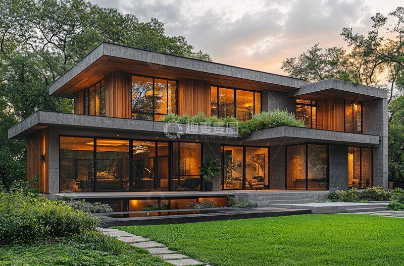 高清大图下载【趣麦麦图】木屋混凝土结构3