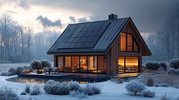 木屋雪景现代木屋雪景2