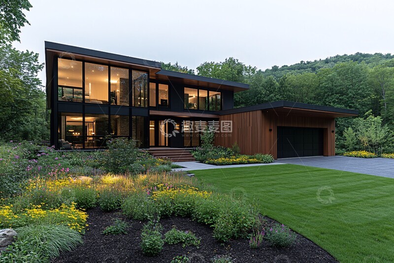 高清大图下载【趣麦麦图】-右侧房屋左侧树木3